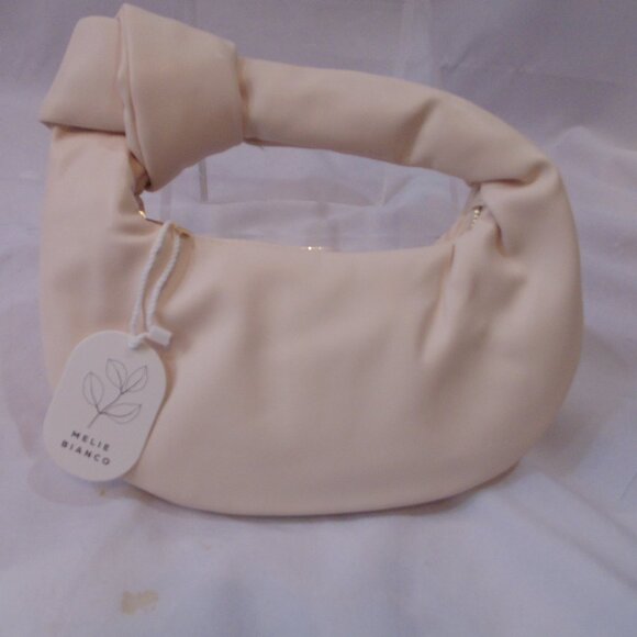 Melie Bianco Handbags - Melie Bianco Alexandra Top Knot Handle Bag Cream NWT